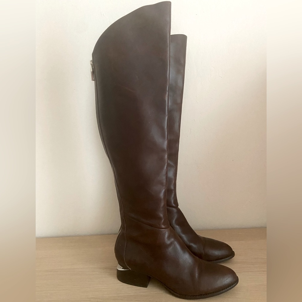 Alexander Wang Brown Over-the-Knee Leather Boots